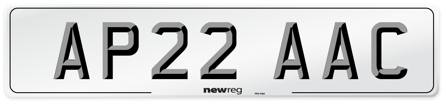 AP22 AAC Number Plate from New Reg